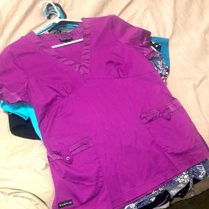 Purple scrub top